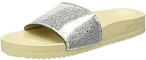 flip*flop Pool Metallic Cracked Damen Sandale, Beige (Elfenbein 0906), 41 EU von flip*flop
