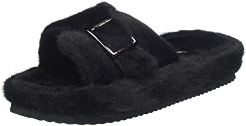 flip*flop Damen furbuckle Hausschuh, Black, 39 EU von flip*flop