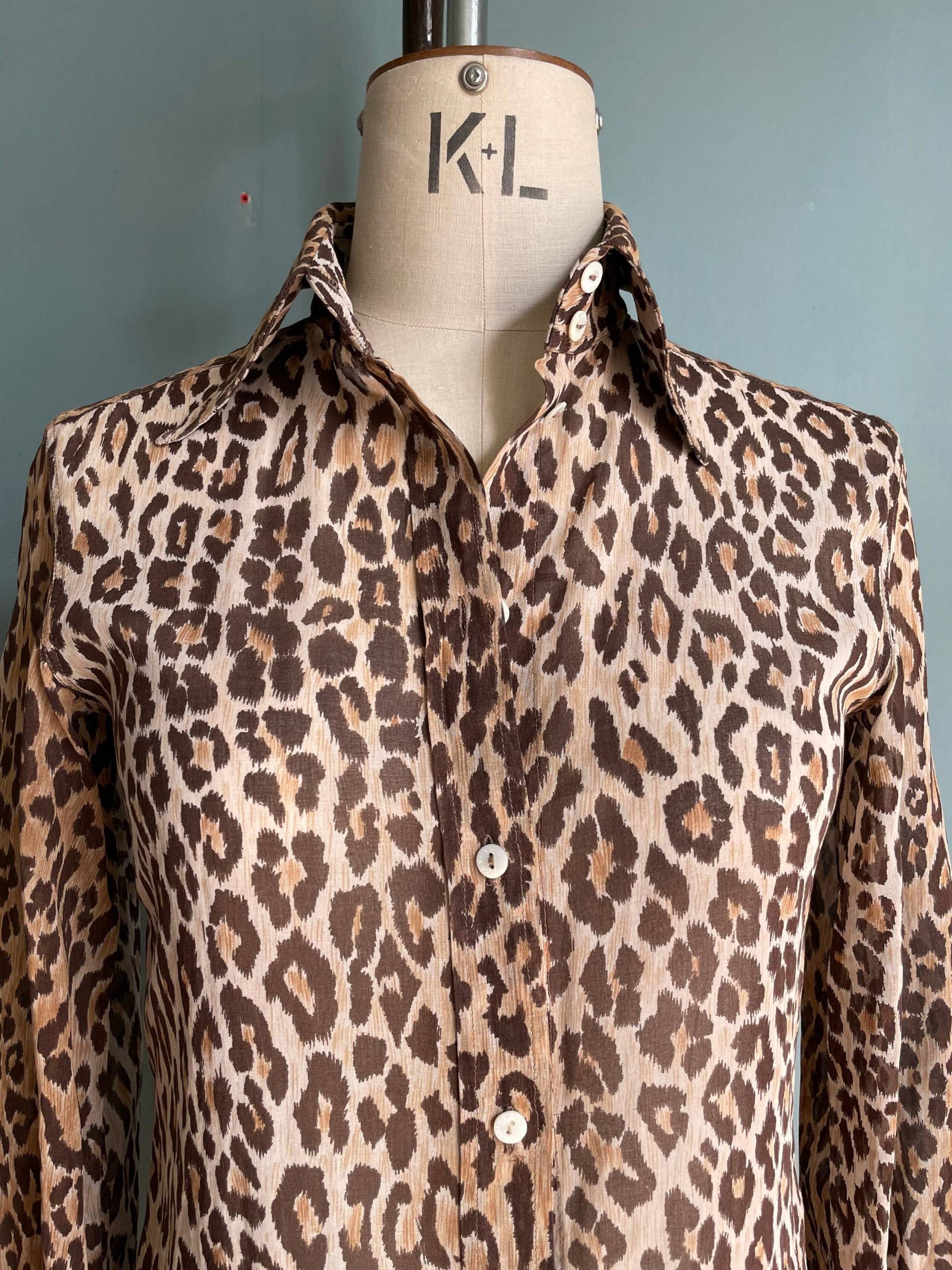 Dolce&gabbana Shirtkleid Signature Leoparden Print Baumwolle in Exzellenten Zustand Gr. 42 It von flkvintageshop