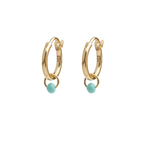float Damen Ohrringe Set Rainbow 925 Sterling Silber 18k Goldplattiert mit Perlen Anhänger in Geschenkverpackung float Damen Ohrringe Set Rainbow 925 Sterling Silber 18k Goldplattiert mit Perlen Anhänger in Geschenkverpackung von float