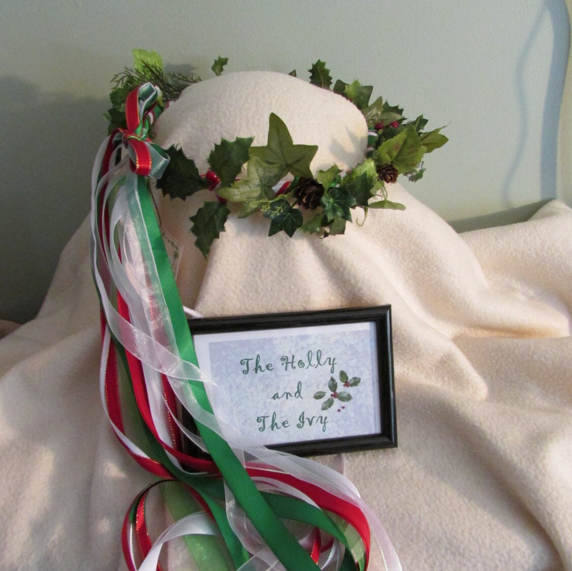 Die Holly Und Ivy Head Kranz Mit Faux Beeren Blumen /Wedding/Renaissance /Christmas Weihnachtsfeiern, Spielt Custom Design von floralcrowns