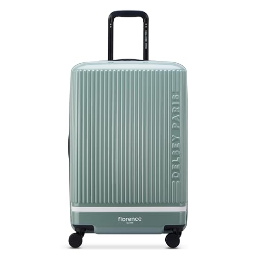 florence by mills Spin Me Away Hartschalengepäck für Damen, erweiterbar, mit Spinnrollen, Salbeigrün, Checked-Medium 24 Inch, Spin Me Away Hartschalengepäck, erweiterbar, mit Spinnrollen von florence by mills