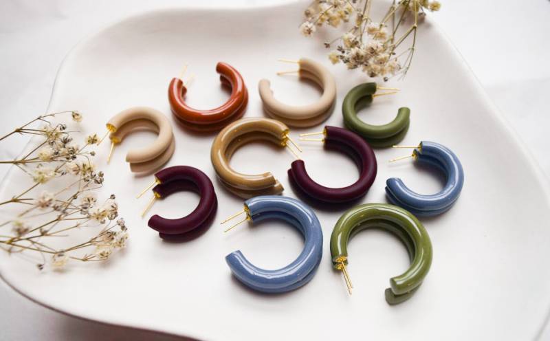 Wibke // Paar Creolen Unikat von flourishme