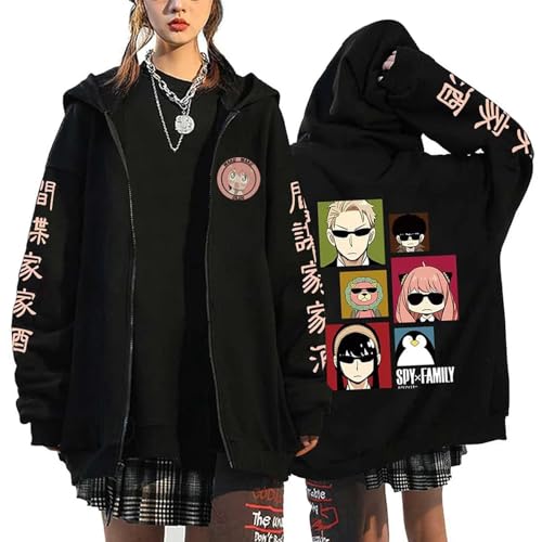 Anime Spy X Family Hoodie Anya Forger Sweatshirts Yor Loid Pullover Forger Spy Cosplay Strickjacke mit Reißverschluss von flowereyes