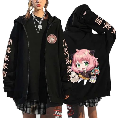 Anime Spy X Family Hoodie Anya Forger Sweatshirts Yor Loid Pullover Forger Spy Cosplay Strickjacke mit Reißverschluss Anime Spy X Family Hoodie Anya Forger Sweatshirts Yor Loid Pullover Forger Spy Cosplay Strickjacke mit Reißverschluss von flowereyes