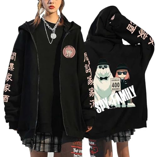 Anime Spy X Family Hoodie Anya Forger Sweatshirts Yor Loid Pullover Forger Spy Cosplay Strickjacke mit Reißverschluss von flowereyes