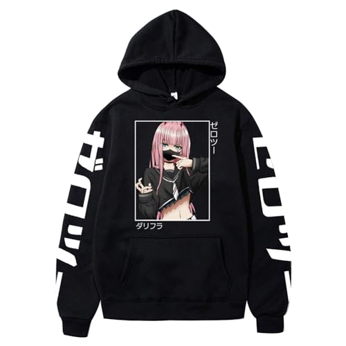 Darling in The FRANXX Pullover Zero Two Print Hoodie Hip Hop Pullover Gothic Straßenkleidung Casual Hooded Sweatshirt von flowereyes