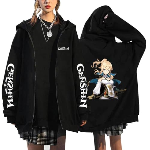 Genshin Impact Zip Hoodie Unisex Anime Spiel gedruckt Charakter Sweatshirt Jugend Trend Harajuku Style Hoodie Casual Sweatshirt Sport Sweatshirt Anime Fan Kleidung... von flowereyes