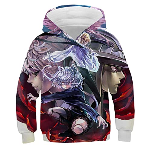 Jungen Mädchen Anime Hunter x Hunter 3D Kapuzenpullover Killua Cartoon Langarm Sweatshirt Gon Freecss Meruem Bedruckter Pullover von flowereyes