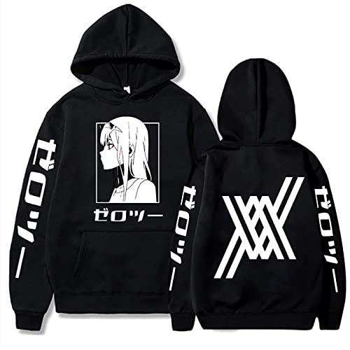 Männer Frauen Anime Darling in The FranXX Kapuzenpullover Zero Two Langarm Sweatshirt Code:002 Pullover von flowereyes