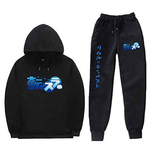 Anime That Time I Got Reincarnated as a Slime Casual Trainingsanzüge 2 Stück Set Tempest Rimuru Langarm Hoodie Jogginghose Sweatshirt Hose von flowereyes