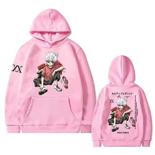 flowereyes Hunter X Hunter Kapuzenpullover Killua Zoldyck Anime Kostüm Killua Zoldyck Kapuzenpullover Harajuku Sweatshirt Langarm Pullover von flowereyes