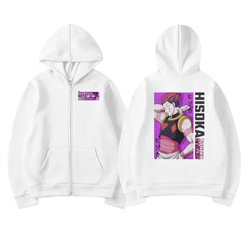 flowereyes Hunter x Hunter Zip Kapuzenpulli Mode Männer Frauen Harajuku Muster Zip Kapuzenpulli Neutral Anime Manga Casual Kapuzenpulli von flowereyes