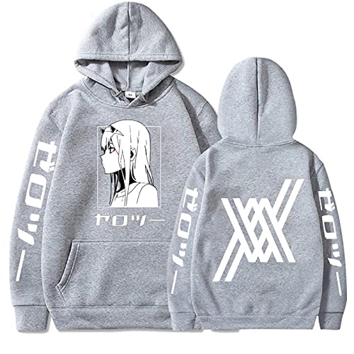 Männer Frauen Anime Darling in The FranXX Kapuzenpullover Zero Two Langarm Sweatshirt Code:002 Pullover von flowereyes