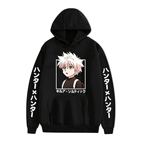 Männer Frauen Anime Hunter x Hunter Kapuzenpullover Killua Cartoon Langarm Sweatshirt Killua Zoldyck Bedruckter Pullover Kil Hoodie von flowereyes