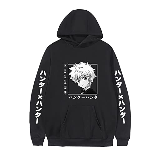 flowereyes Männer Frauen Anime Hunter x Hunter Kapuzenpullover Killua Langarm Sweatshirt Killua Zoldyck Cosplay Pullover von flowereyes