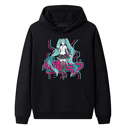 flowereyes Vocaloid Hatsune Miku Hoodie Anime Manga bedruckter Kapuzenpullover Hatsune Miku Sweatshirt für Unisex Erwachsene von flowereyes