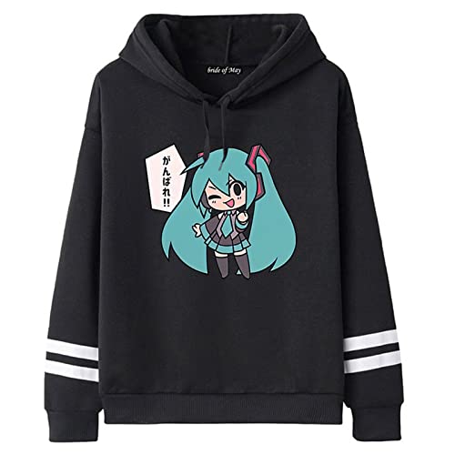 flowereyes Vocaloid Hatsune Miku Kapuzenpullover Anime Harajuku Kapuzenpulli Hatsune Miku Sweatshirt für Unisex Erwachsene von flowereyes