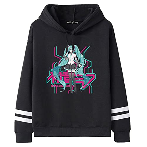 flowereyes Vocaloid Hatsune Miku Kapuzenpullover Anime Manga Kapuzenpulli Streetwear Hatsune Miku Sweatshirt für Unisex Erwachsene von flowereyes