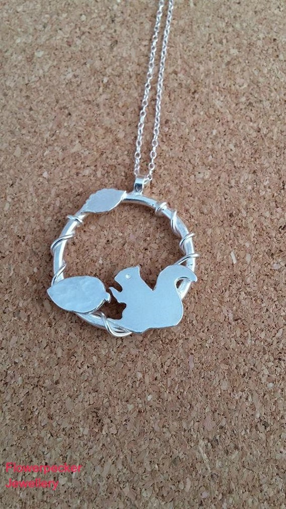 Eichhörnchen, Eichel Und Blatt Charm, 925 Silber von flowerpecker