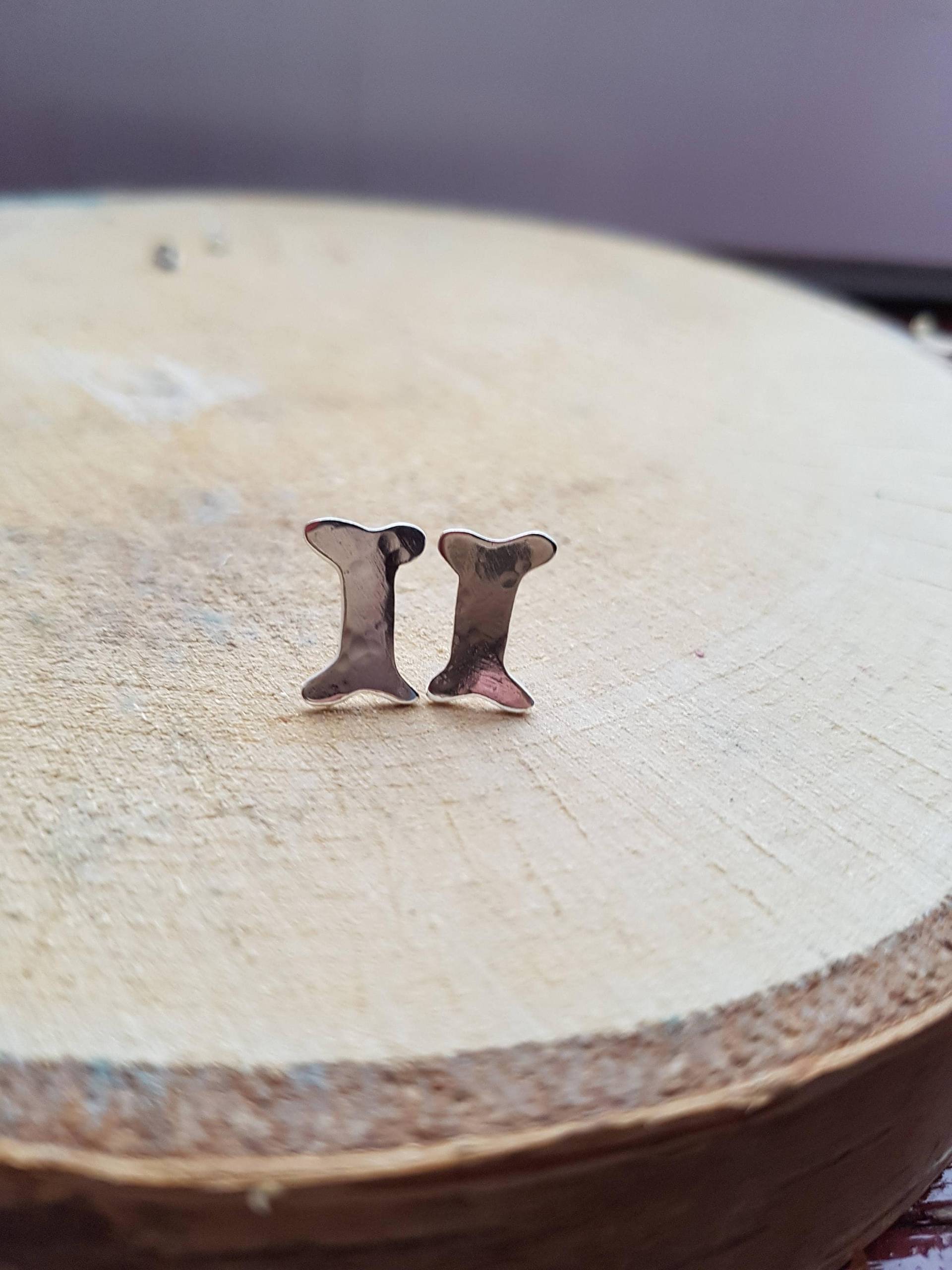 Hundeknochen Ohrstecker Sterling Silber, Geschenk Für Hundeliebhaber von flowerpecker