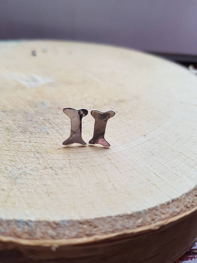 Hundeknochen Ohrstecker Sterling Silber, Geschenk Für Hundeliebhaber von flowerpecker