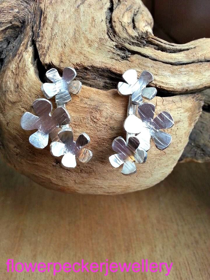 Vergissmeinnicht Ohrstecker in Sterling Silber von flowerpecker