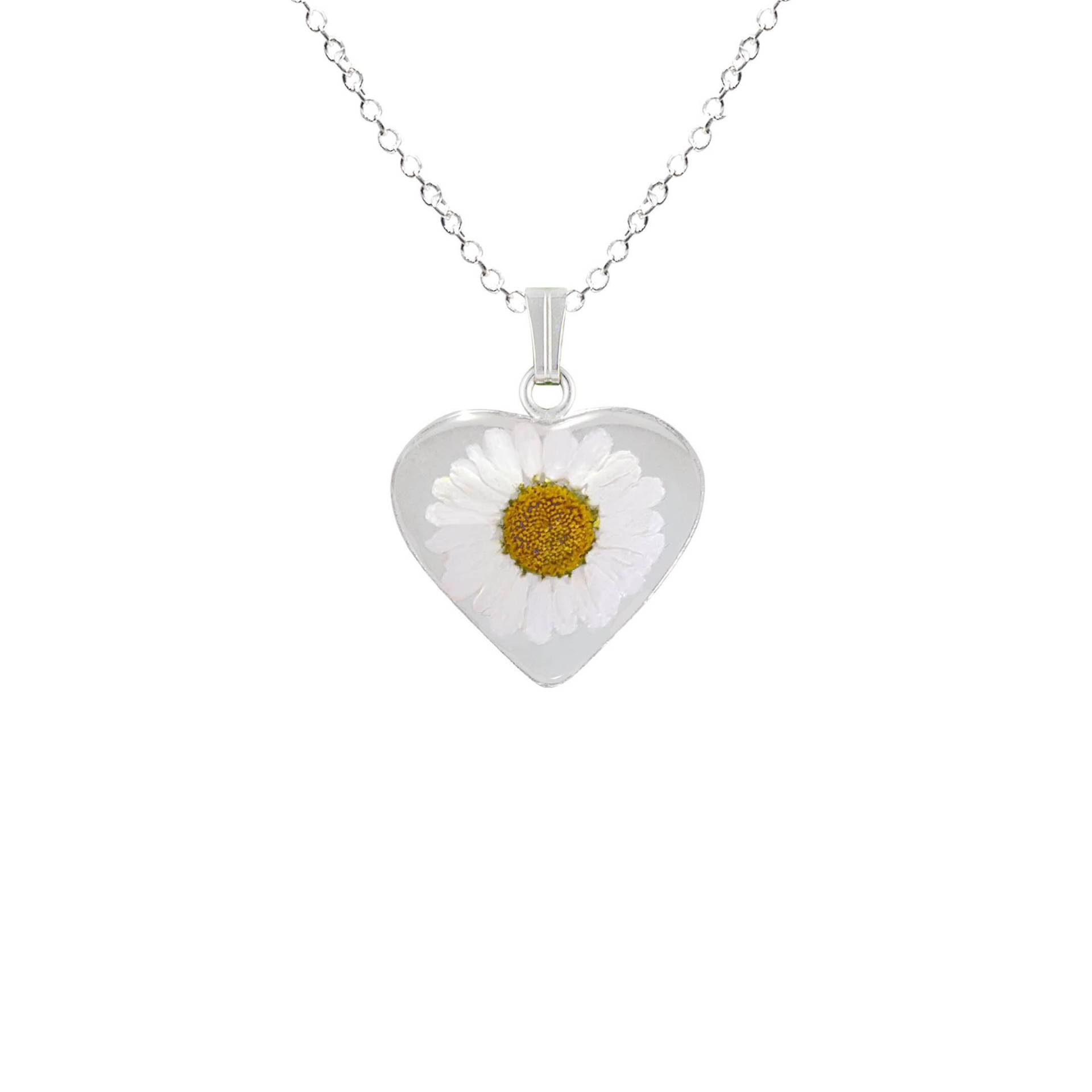 Daisy Halskette, Medium Heart, Transparent Daisy Halskette, Medium Heart, Transparent von flowersjewelrystudio