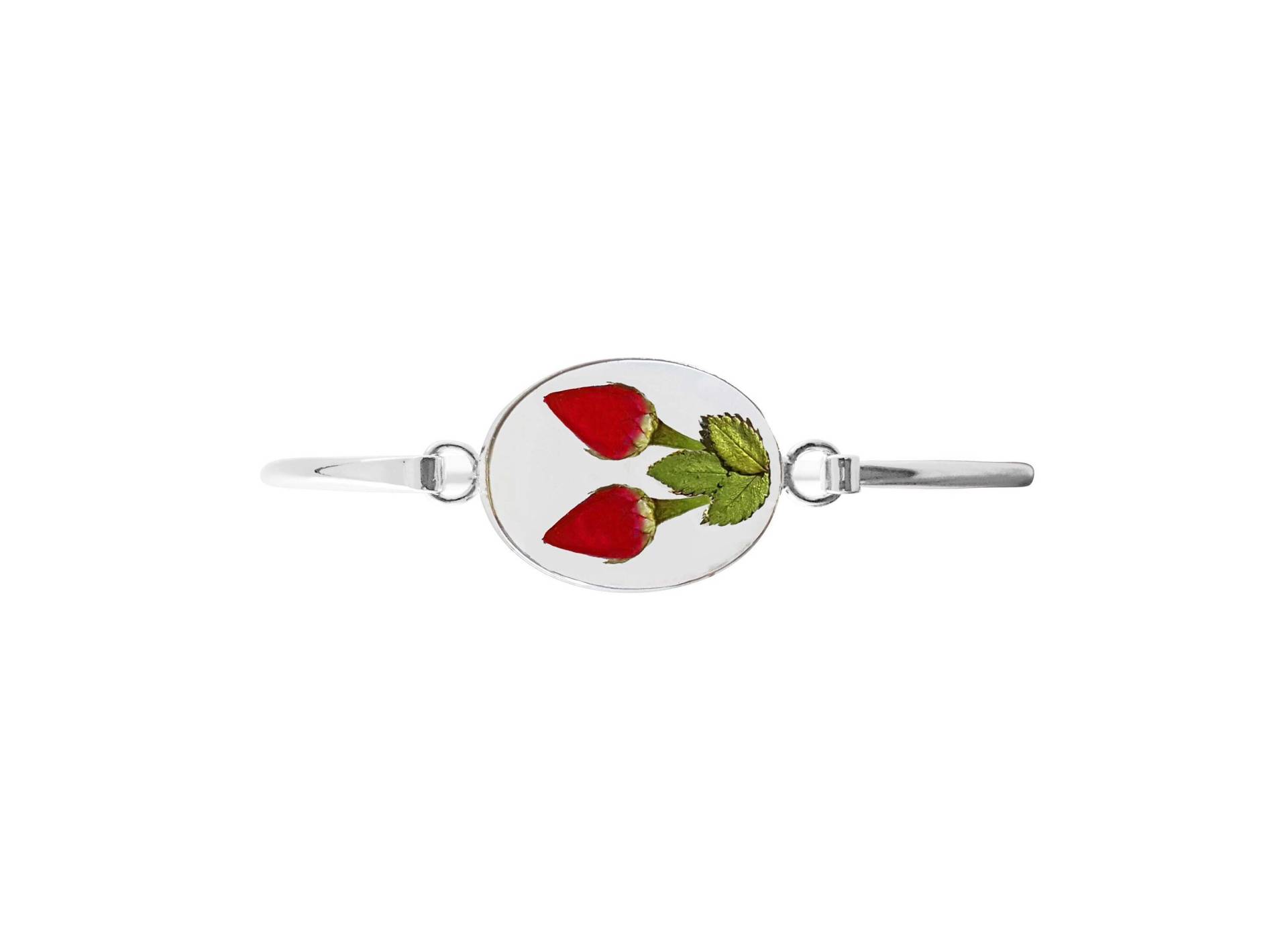 Echte Rosen Mittelgroßes Oval Armband, Transparent Echte Rosen Mittelgroßes Oval Armband, Transparent von flowersjewelrystudio