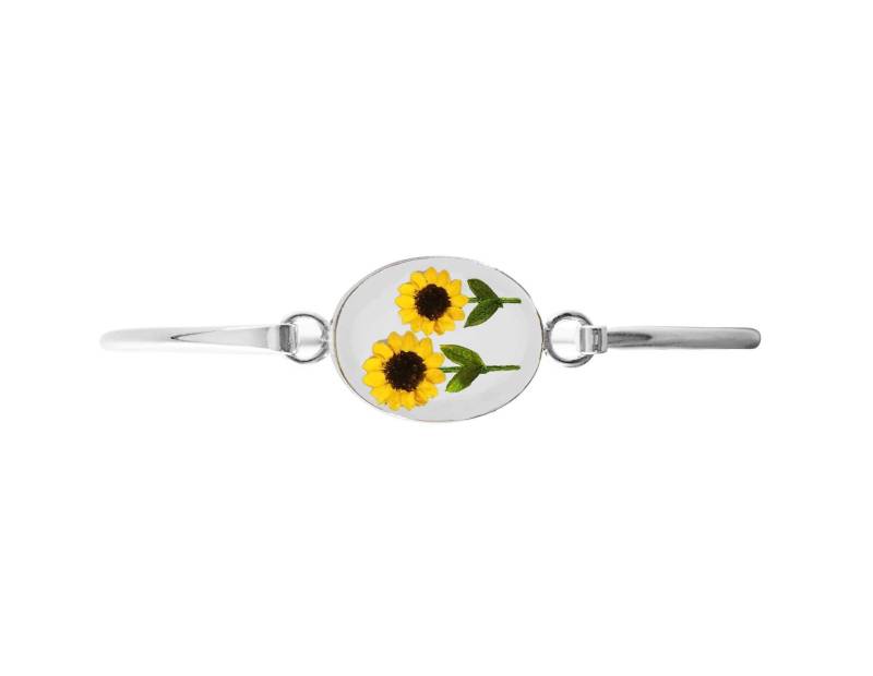 Echtes Sonnenblumen-Medium-Oval-Armband, Transparenter Hintergrund Echtes Sonnenblumen-Medium-Oval-Armband, Transparenter Hintergrund von flowersjewelrystudio