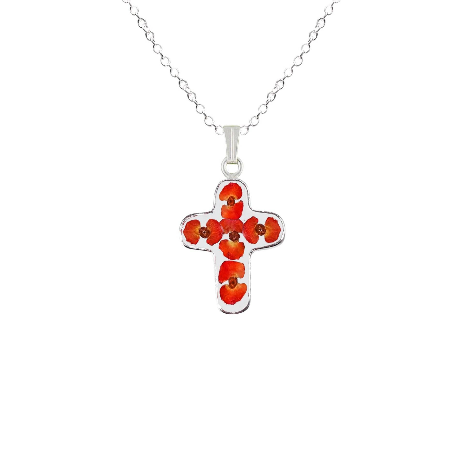 Krone Der Dornen Halskette, Medium Cross, Transparent Krone Der Dornen Halskette, Medium Cross, Transparent von flowersjewelrystudio