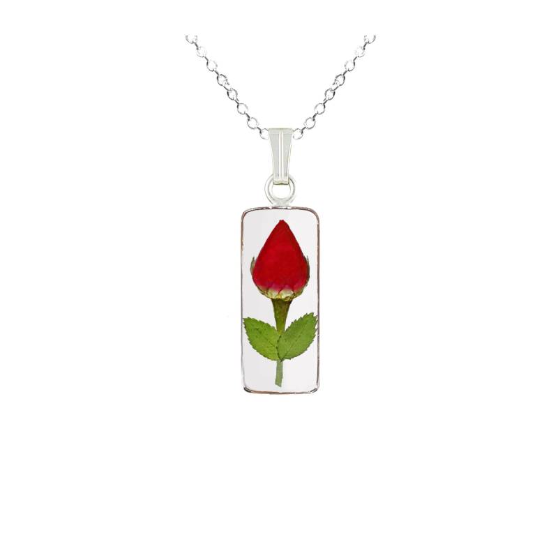 Mittelgroße, Transparente Rose, Rechteck Mittelgroße, Transparente Rose, Rechteck von flowersjewelrystudio