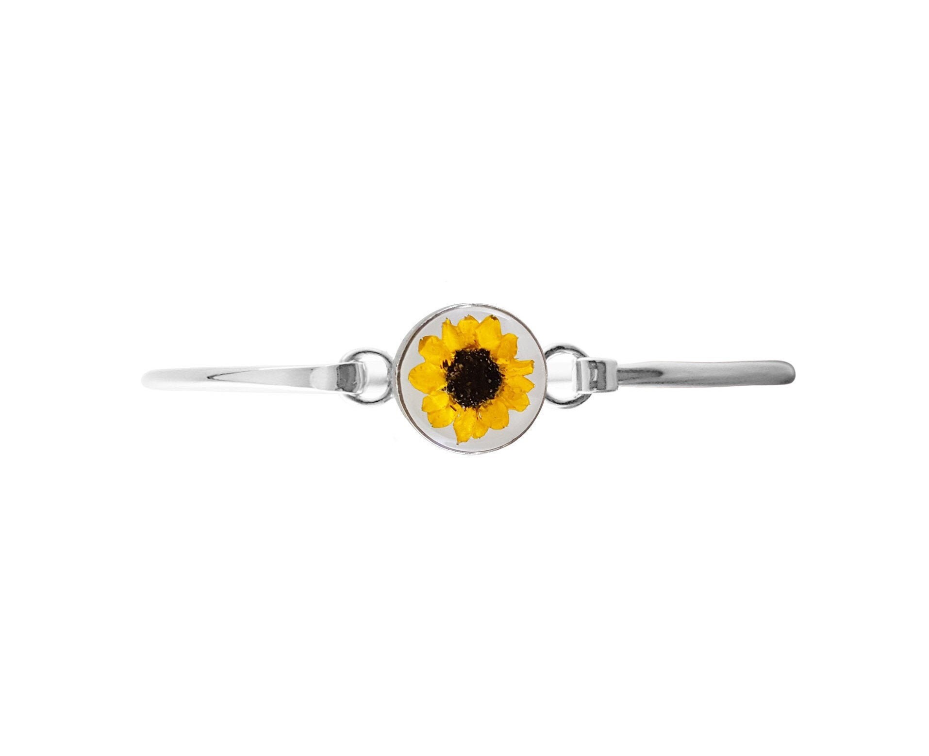 Sonnenblume Armband, Kleiner Kreis, Transparent Sonnenblume Armband, Kleiner Kreis, Transparent von flowersjewelrystudio