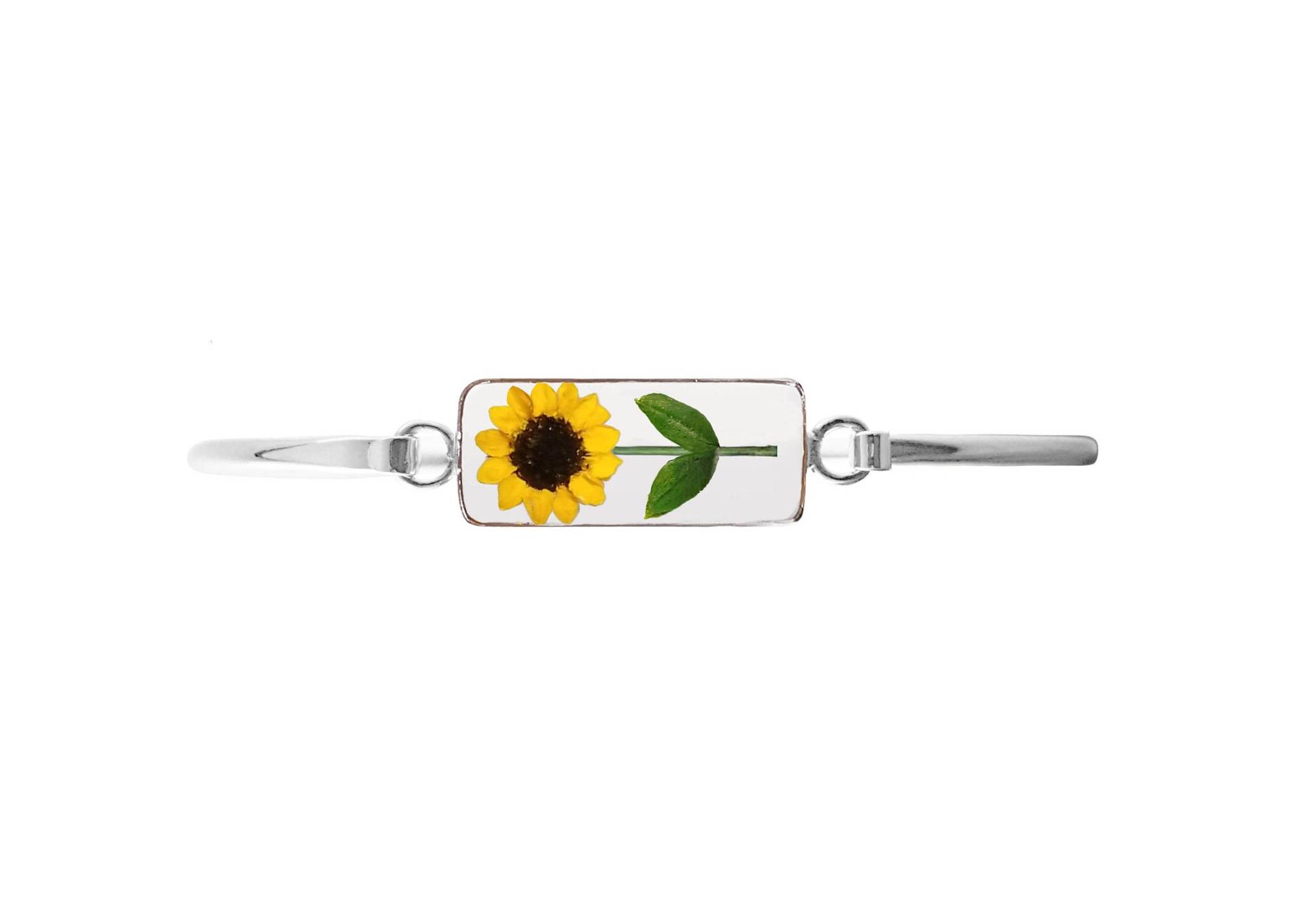Sonnenblume Armband, Mittleres Rechteck, Transparent Sonnenblume Armband, Mittleres Rechteck, Transparent von flowersjewelrystudio
