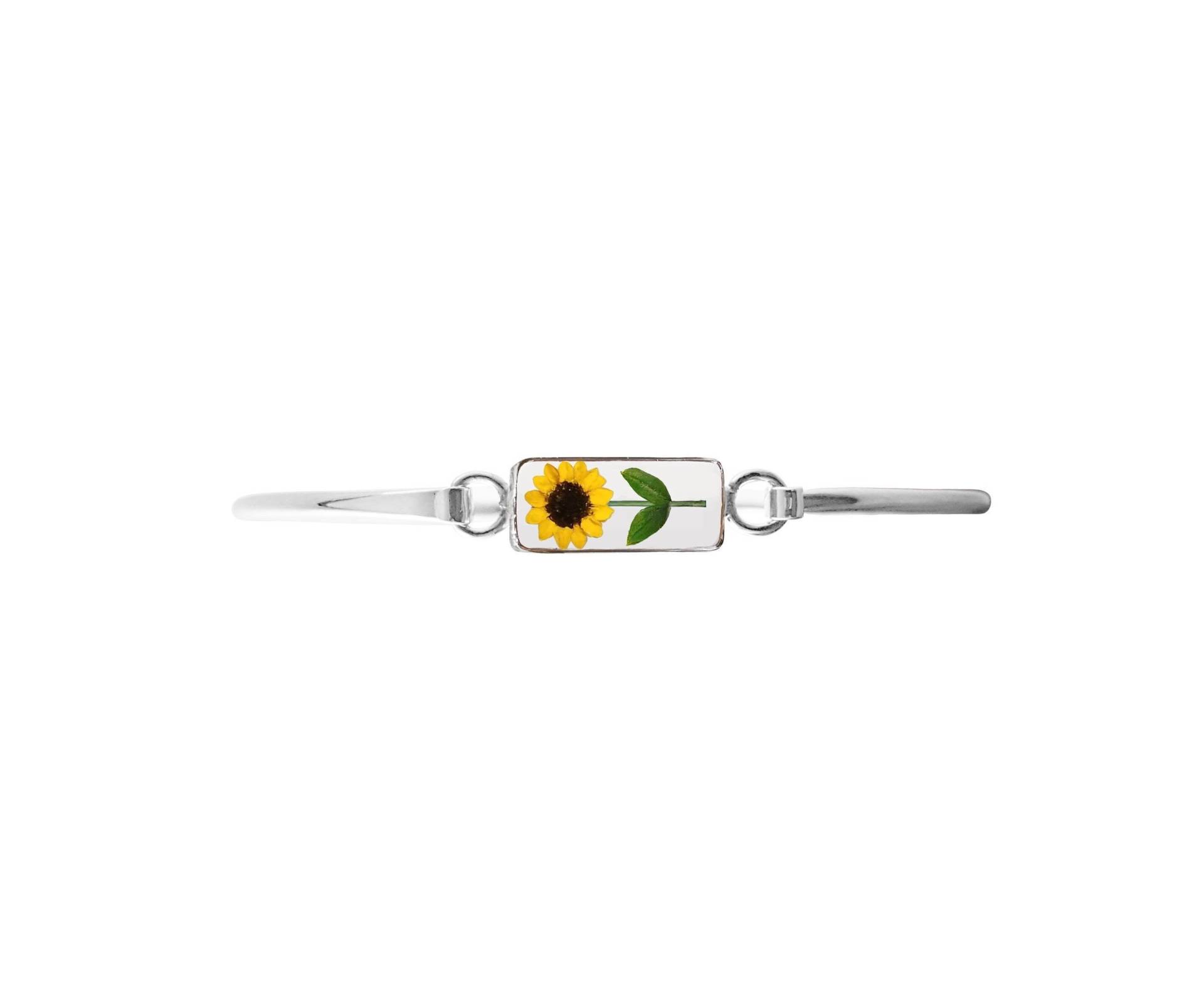 Sonnenblume Kleines Rechteck Armband, Transparent Sonnenblume Kleines Rechteck Armband, Transparent von flowersjewelrystudio