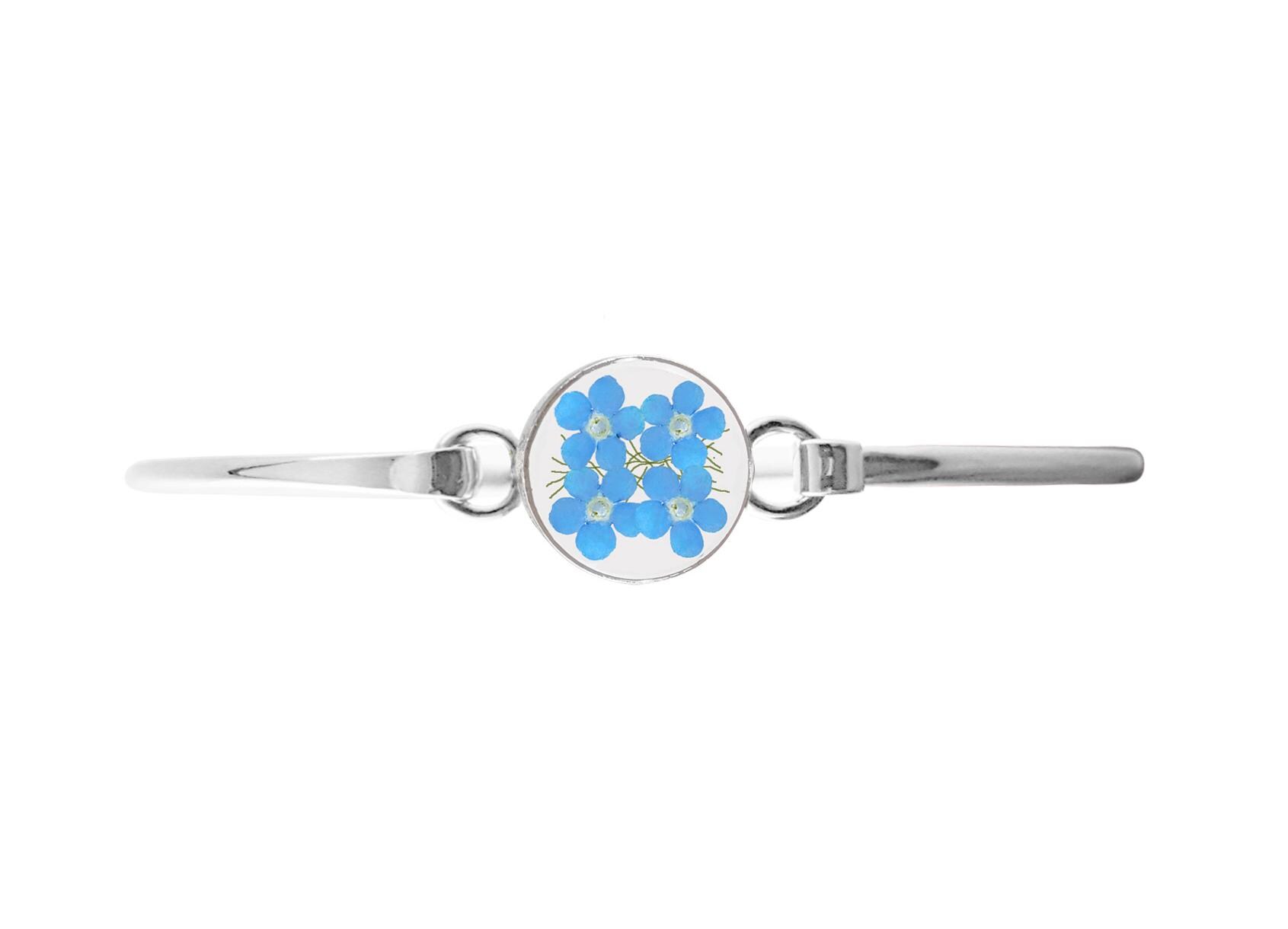 Vergissmeinnicht Armband, Klein Rund, Transparent Vergissmeinnicht Armband, Klein Rund, Transparent von flowersjewelrystudio