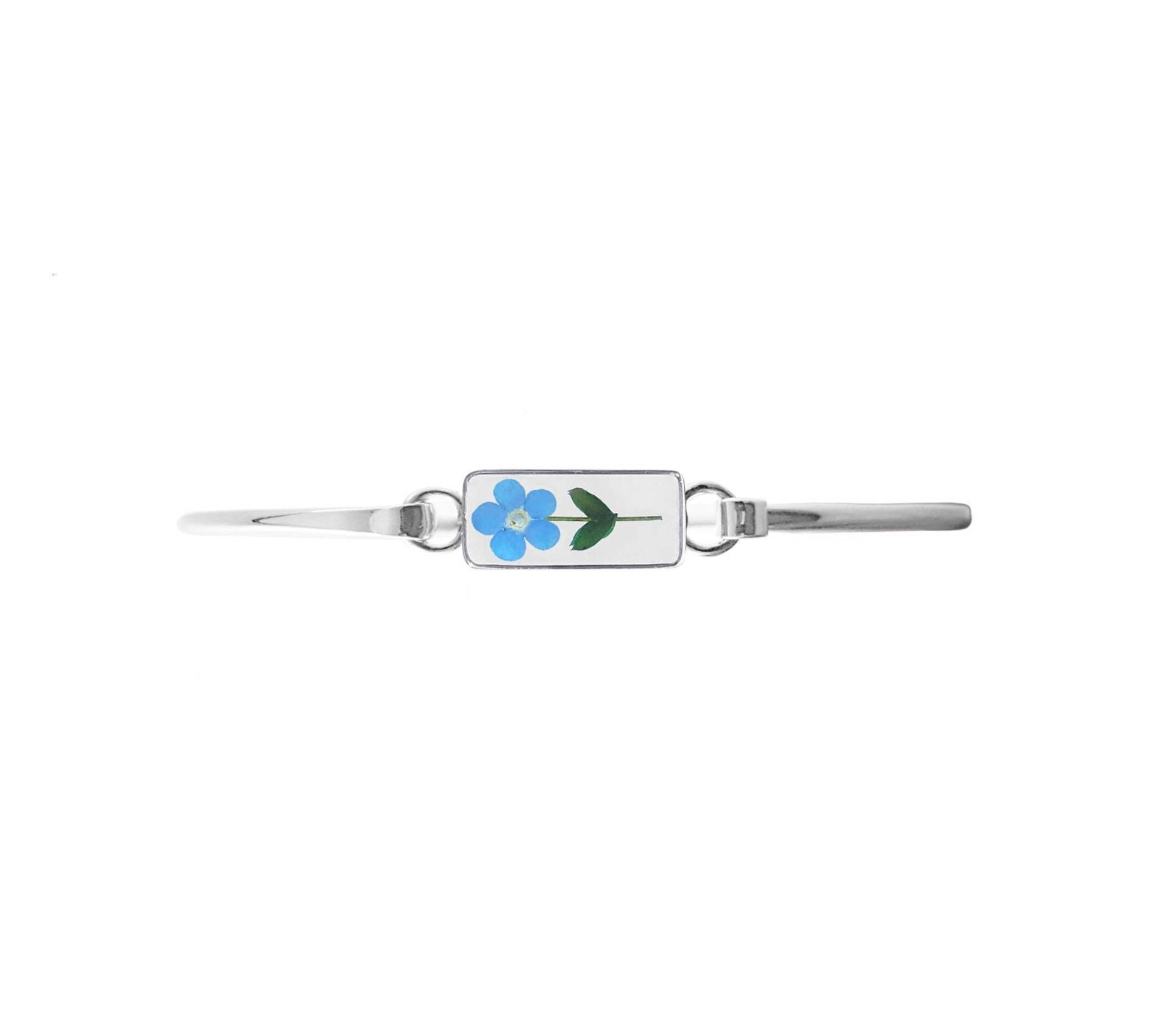 Vergissmeinnicht Armband, Kleines Rechteck, Transparent Vergissmeinnicht Armband, Kleines Rechteck, Transparent von flowersjewelrystudio