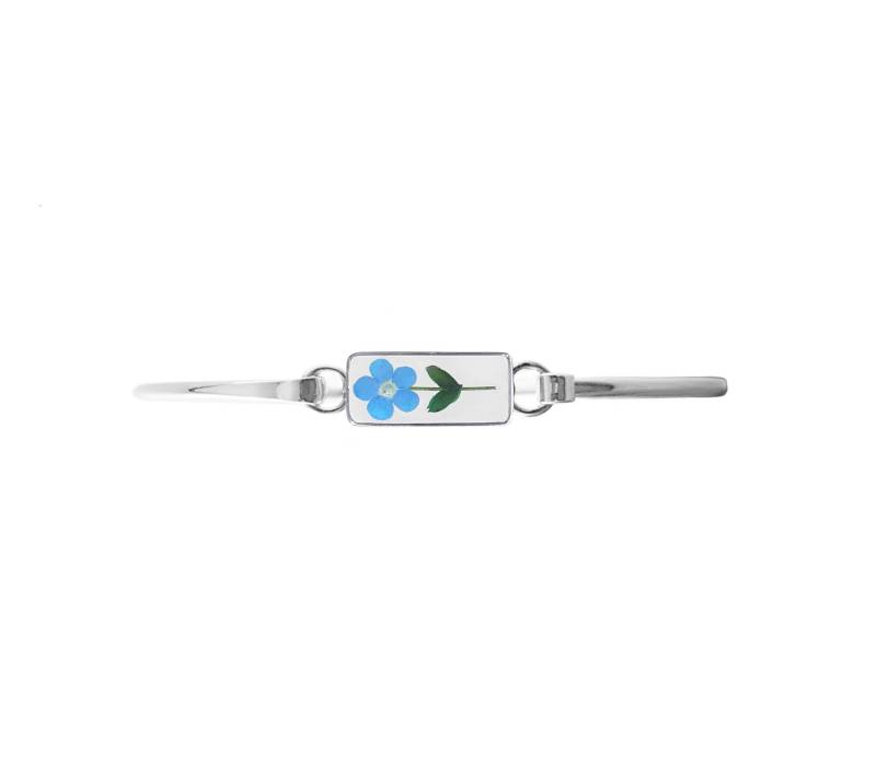 Vergissmeinnicht Armband, Kleines Rechteck, Transparent Vergissmeinnicht Armband, Kleines Rechteck, Transparent von flowersjewelrystudio