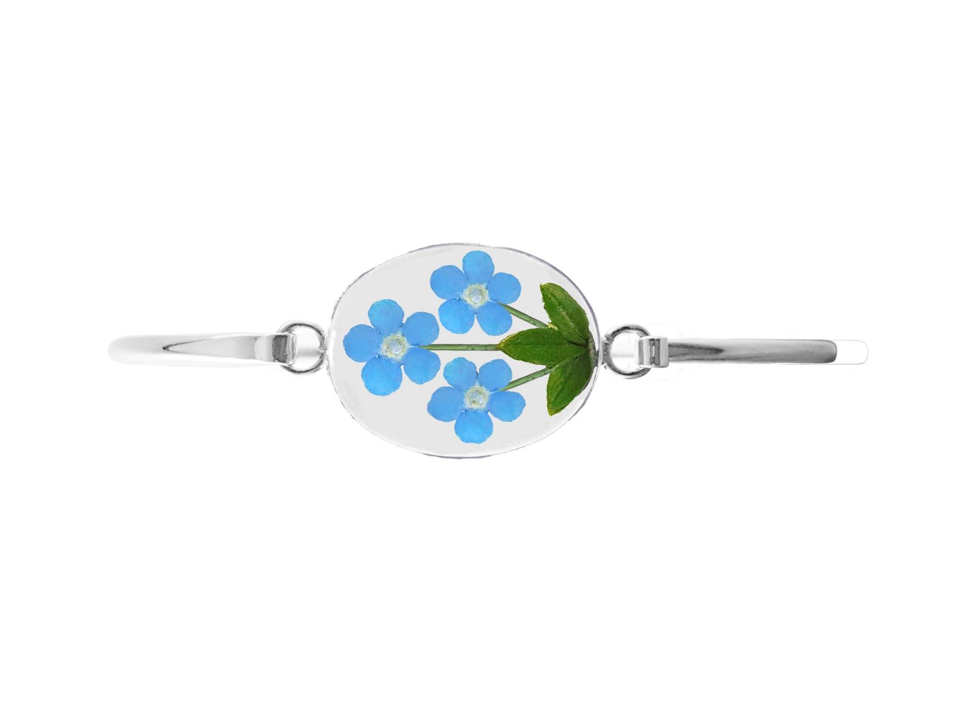 Vergissmeinnicht Armband, Mittel Oval, Transparent Vergissmeinnicht Armband, Mittel Oval, Transparent von flowersjewelrystudio