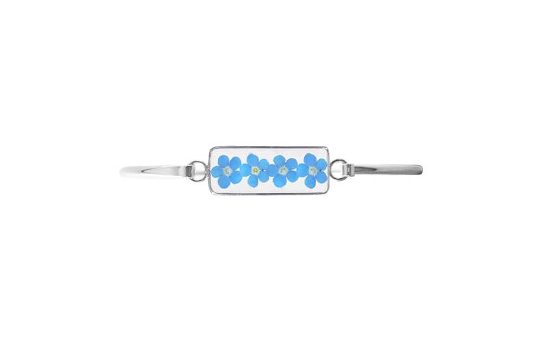 Vergissmeinnicht Armband, Mittleres Rechteck, Transparent Vergissmeinnicht Armband, Mittleres Rechteck, Transparent von flowersjewelrystudio