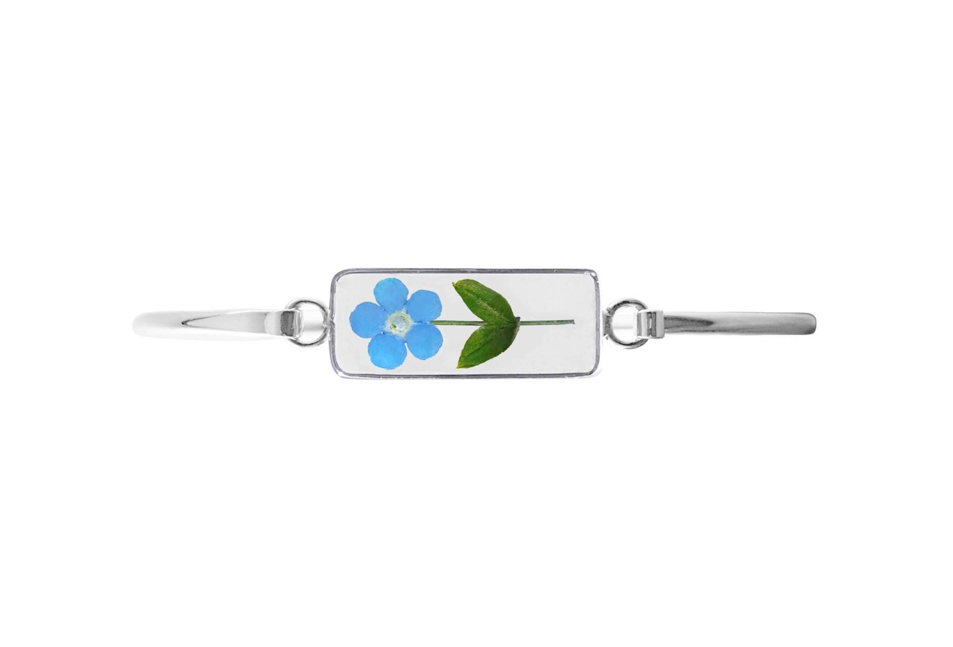 Vergissmeinnicht Armband, Mittleres Rechteck, Transparent Vergissmeinnicht Armband, Mittleres Rechteck, Transparent von flowersjewelrystudio