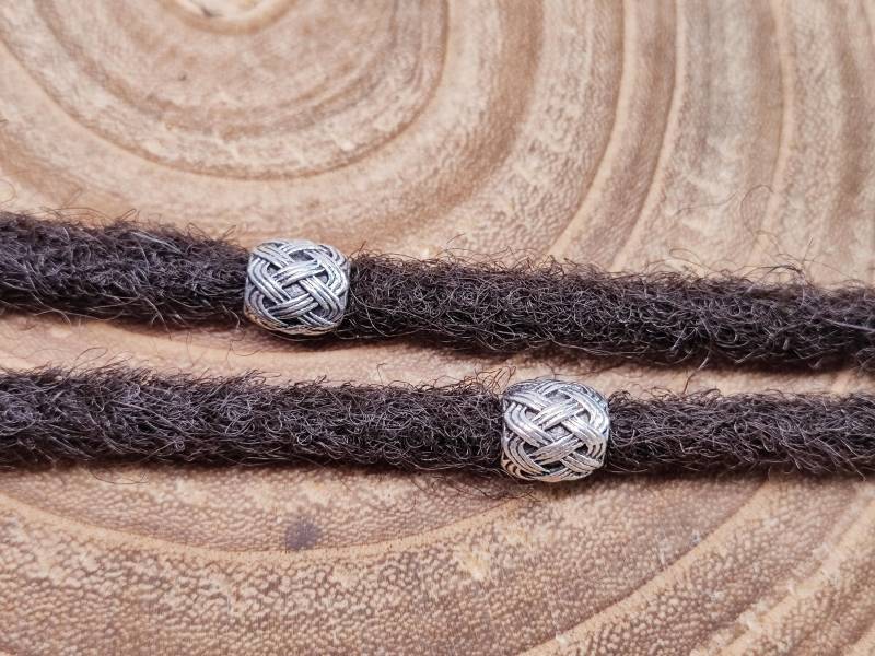 6Er-Set Dreadperlen/Bartperlen Webmuster von flowofpassion