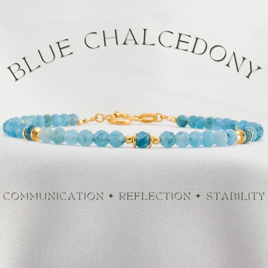 Blauer Chalcedon Armband Aqua Stein Blauer Chalcedon Armband Aqua Stein von flurryjewelry