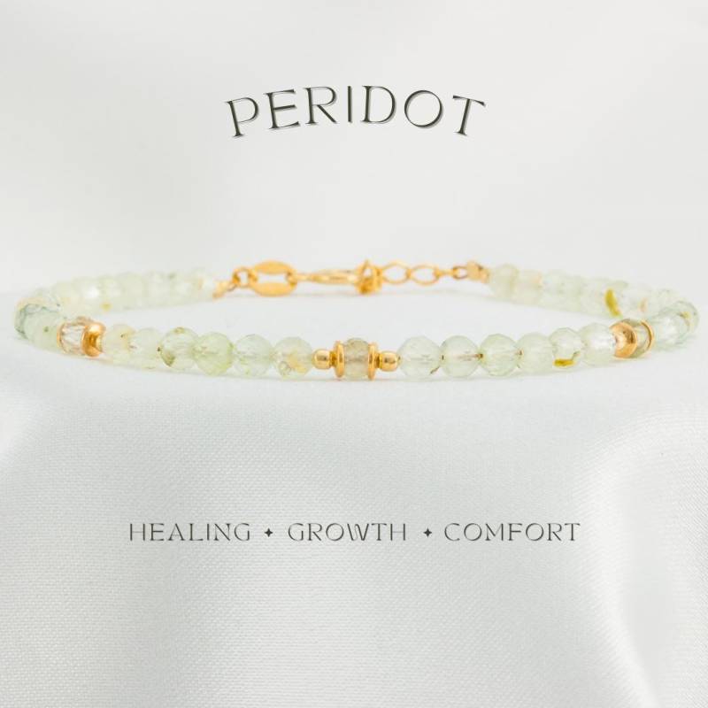 Peridot Armband Kristall Peridot Armband Kristall von flurryjewelry