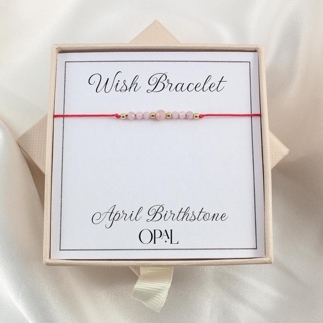Red String Armband Glücksarmband Mit Opal Geburtsstein Red String Armband Glücksarmband Mit Opal Geburtsstein von flurryjewelry