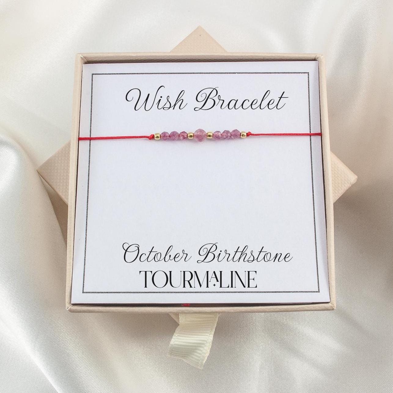 Red String Bracelet Glücksarmband Mit Turmalin Geburtsstein Red String Bracelet Glücksarmband Mit Turmalin Geburtsstein von flurryjewelry