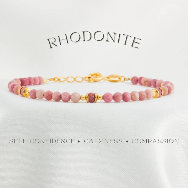 Rhodonit Armband Mit Rosa Rhodonit Armband Mit Rosa von flurryjewelry