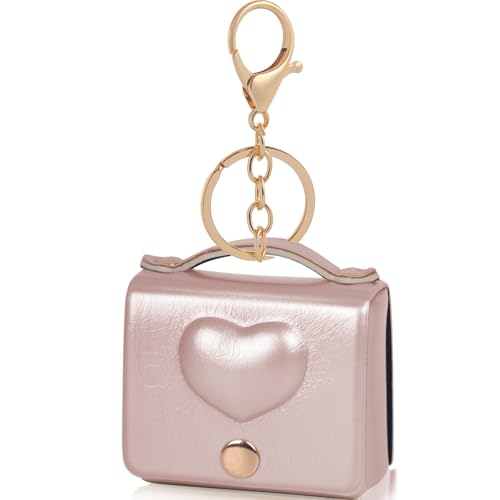 Mini-Tasche, Münzbörse, Schlüsselanhänger, Geldbörse für Damen, niedlich, Designer-Tasche, Geldbörse, Zubehör, Anhänger für Handtaschen, Tragetaschen (Rosa) von foci cozi