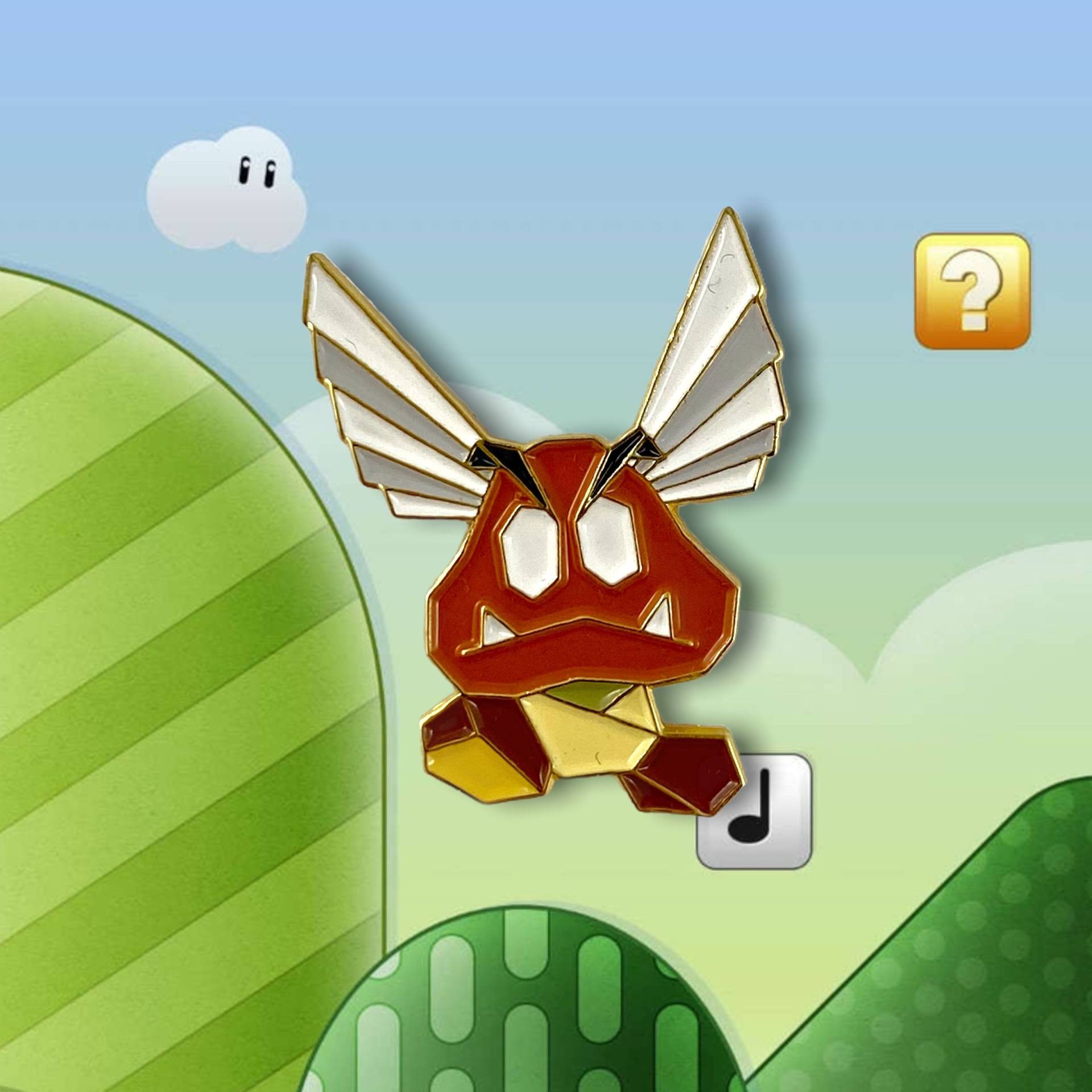 Fliegender Goomba Emaille Pin Super Mario Bros Retro Geschenk von folditcreations