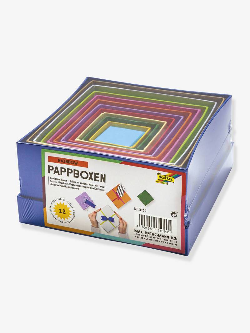 12er-Set Pappboxen RAINBOW folia von folia